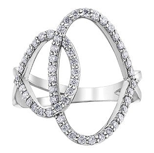 10K White Gold Diamond Ring
