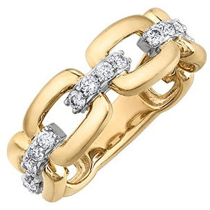 10K Yellow Gold Link Ring