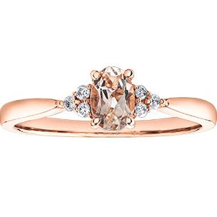 10K Rose Gold & Morganite Ring
