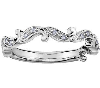 10K White Gold Diamond Band
