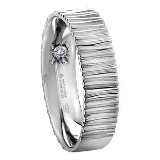 14K Men's Wood Style Band