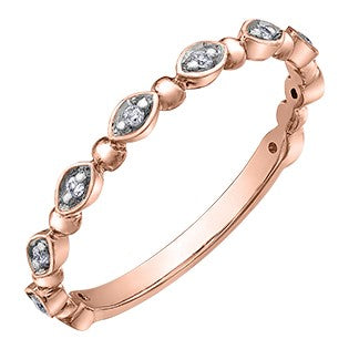 10K Rose Gold Diamond Chi Chi Ring