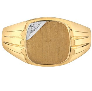 10K Yellow Gold Signet Ring