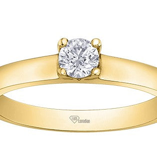 10K Yellow Gold Solitaire Ring