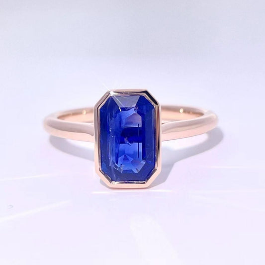 10K Rose Gold Sapphire Ring