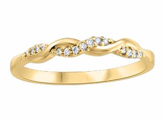 10K Gold Diamond Braided Wedding Band