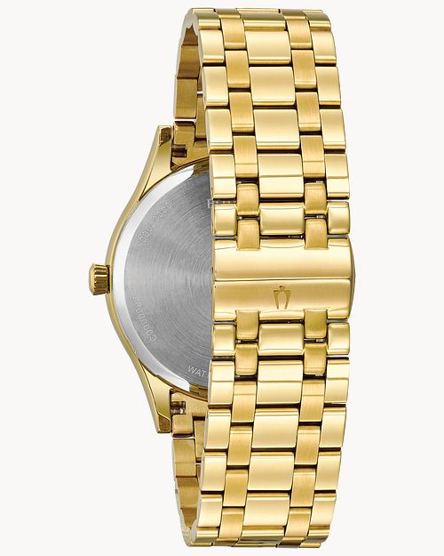 Bulova Gold Tone Diamond Accent Watch