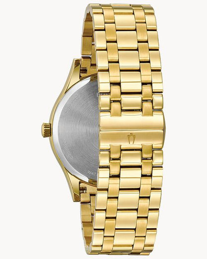Bulova Gold Tone Diamond Accent Watch