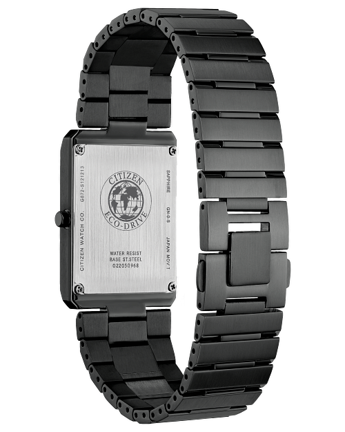 Citizen Eco Drive Black Stiletto Rectangular Watch