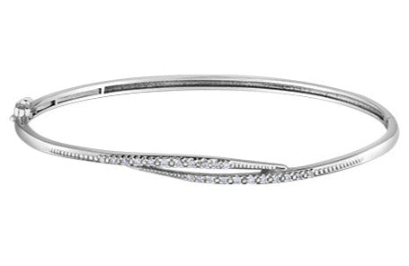 White Gold Diamond Bangle