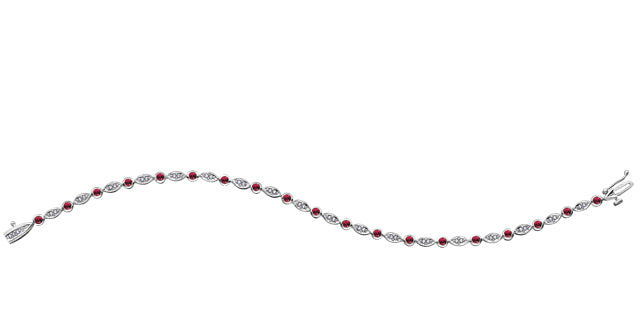 Diamond & Ruby Tennis Bracelet