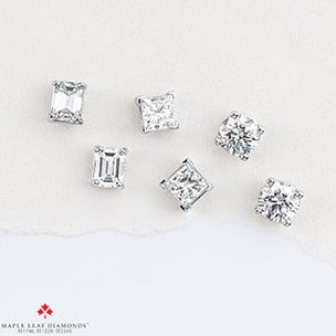 18K White Gold Palladium Diamond Earrings