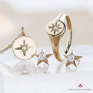 10K Yellow Gold Star Stud Earrings