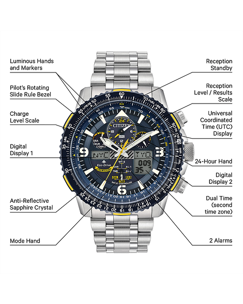 Citizen Eco Drive Promaster Skyhawk Blue & Stainless Steel Watch