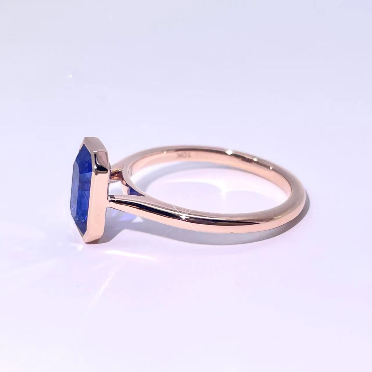 10K Rose Gold Sapphire Ring