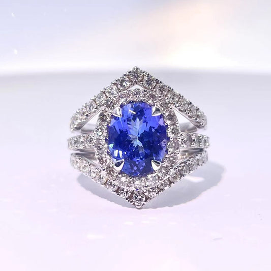Tanzanite Diamond Wedding Set