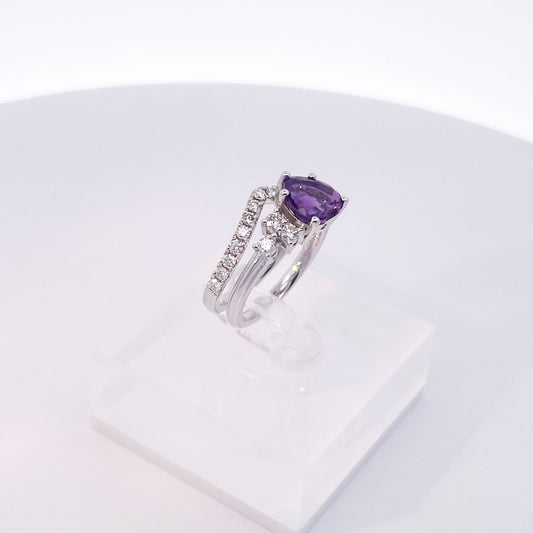 Amethyst Heart Wedding Set