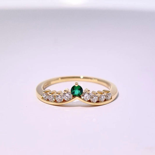 Diamond Emerald Chevron Band