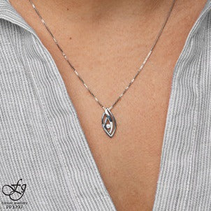 Sterling Silver Diamond Necklace