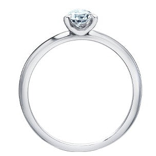 18K White Gold Palladium Diamond Pear Engagement Ring