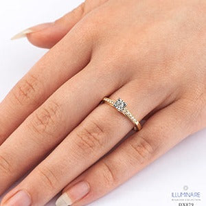 10K Two Tone Illusion Set Diamond Ring