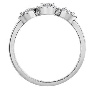 10K White Gold Illusion Set Diamond Ring