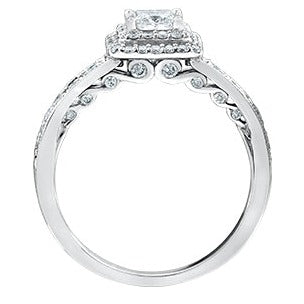 18K White Gold Palladium Diamond Ring