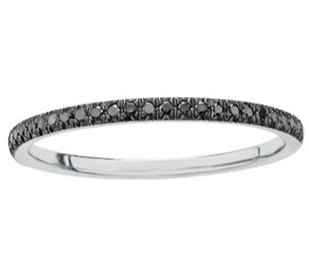 White Gold Black Diamond Band