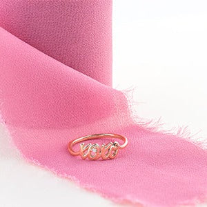 10K Rose Gold XO Diamond Ring