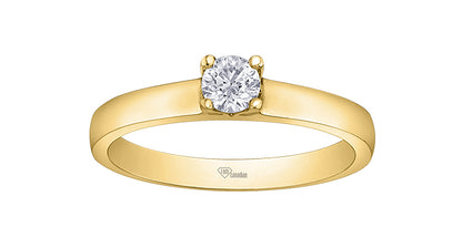 10K Yellow Gold Solitaire Ring