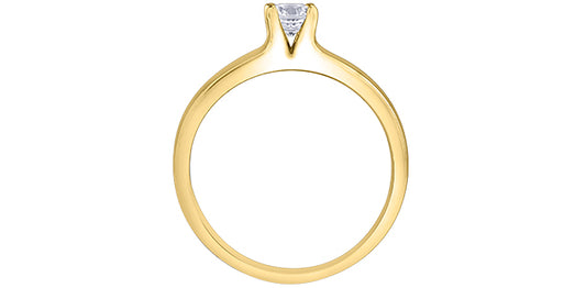 10K Yellow Gold Solitaire Ring