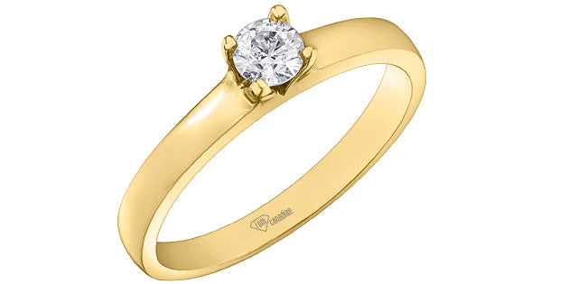 10K Yellow Gold Solitaire Ring