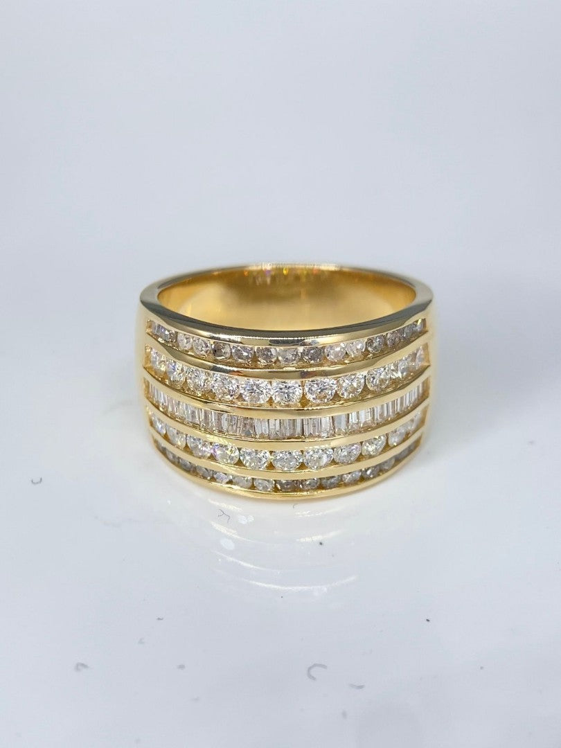Yellow Gold Channel Set Ring