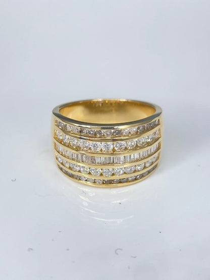 Yellow Gold Channel Set Ring