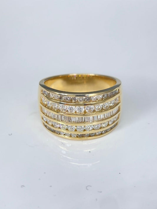 Yellow Gold Channel Set Ring