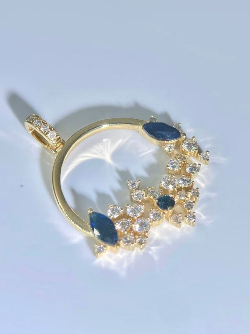 Diamond & Sapphire Pendant