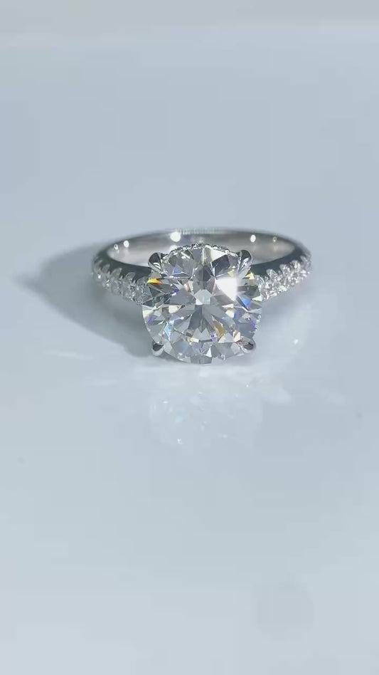 4.00ct White Gold Engagement Ring