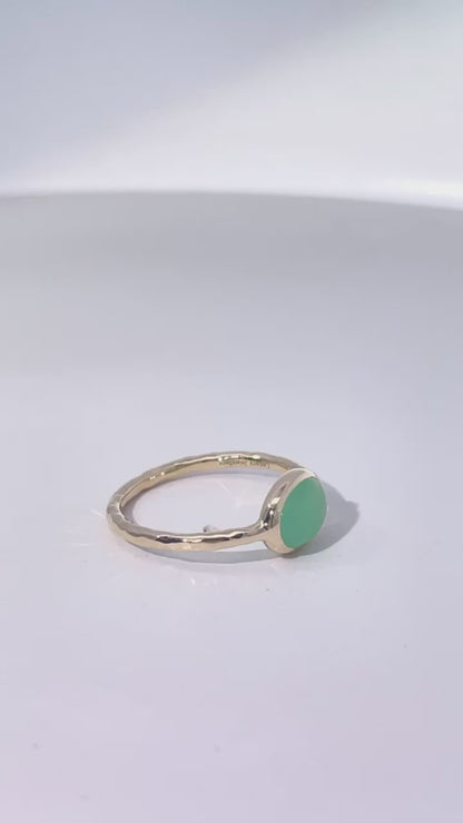 Yellow Gold Jade Ring