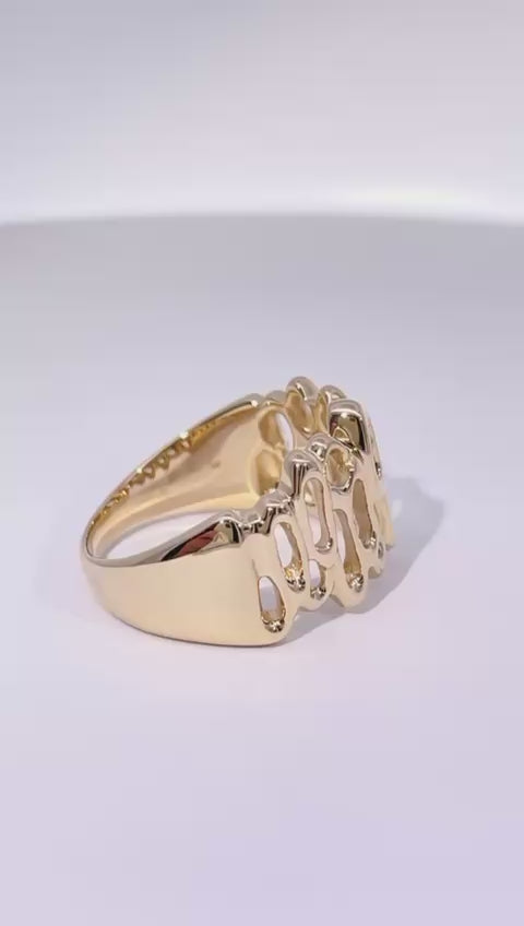 Yellow Gold Wide Band Ring