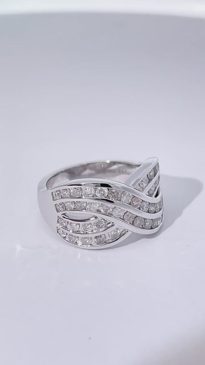 White Gold Channel Set Diamond Ring