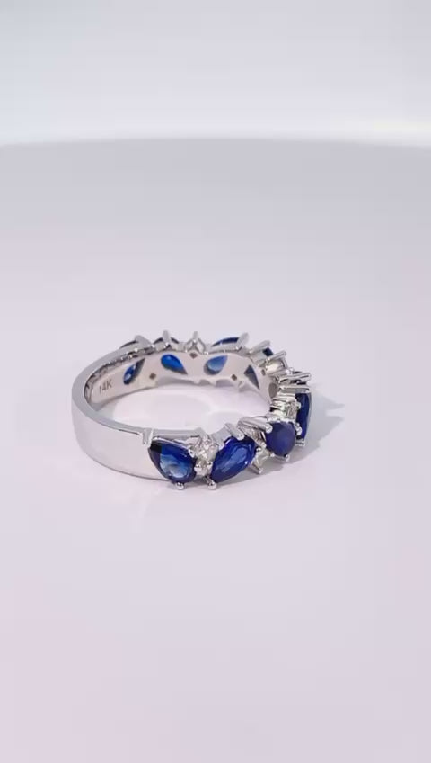 Lab Grown Sapphire & Diamond Band