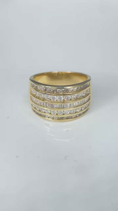 Yellow Gold Channel Set Ring