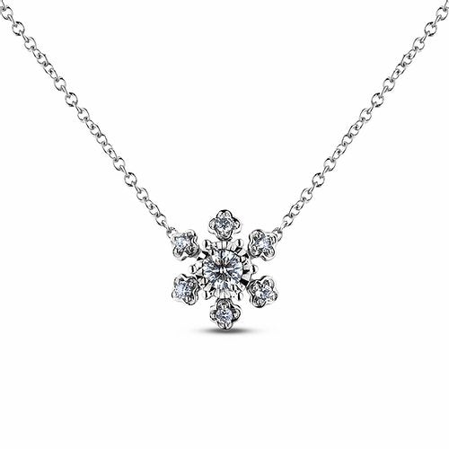 10K Diamond Snowflake Necklace