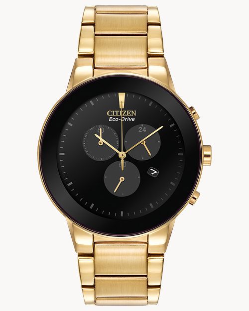 Citizen Eco Drive Gold Tone Chronograph Watch