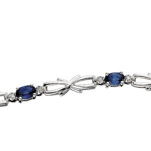 Sapphire & Diamond Tennis Bracelet
