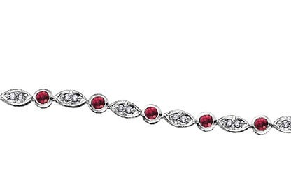 Diamond & Ruby Tennis Bracelet