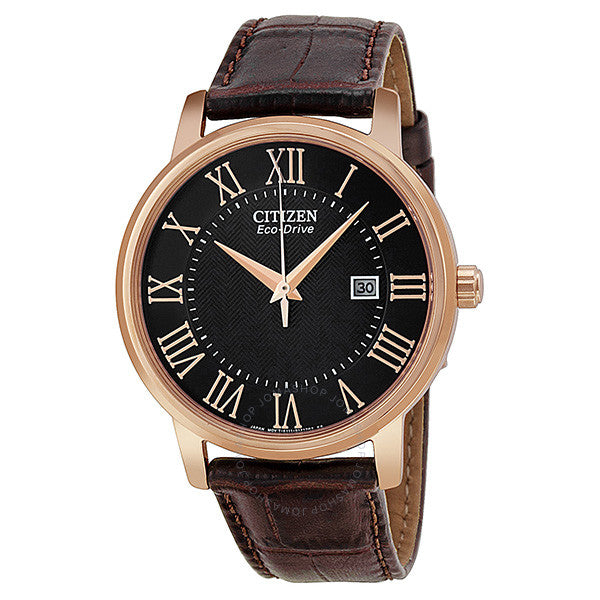 Citizen Eco Drive Brown Leather