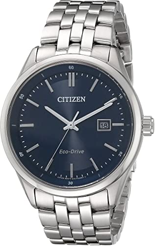 Citizen Eco Drive Silver Tone With Blue Dial