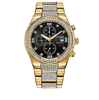 Citizen Eco Drive Gold Tone Watch with Crystal