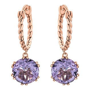 Lilac Amethyst Dangle Earrings